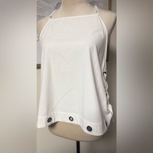 Free People White top with Button Accents